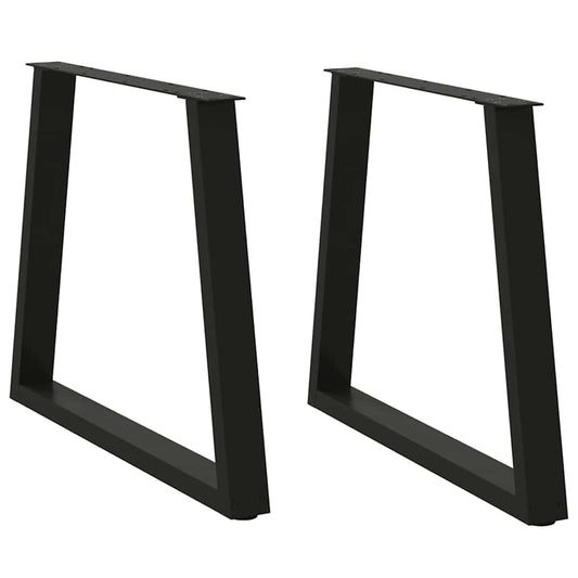 Dining Table Leg | Set of 2 | Black | Powder-coated steel