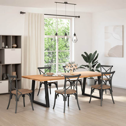 Dining Table Leg | Set of 2 | Black | Powder-coated steel