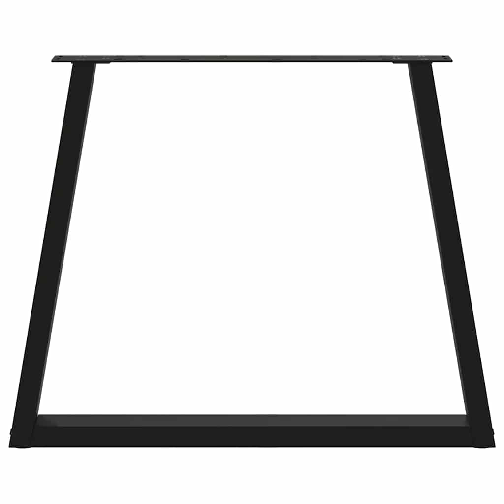 Dining Table Legs V-Shape 2 pcs Black 70x(72-73.3) cm Steel