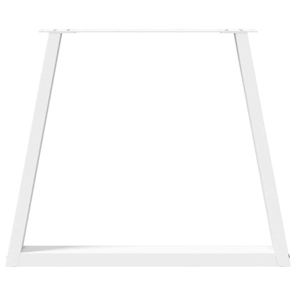 Dining Table Legs V-Shape 2 pcs White 70x(72-73.3) cm Steel