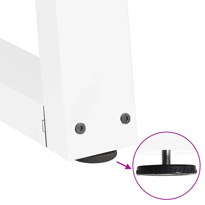 Dining Table Legs V-Shape 2 pcs White 70x(72-73.3) cm Steel