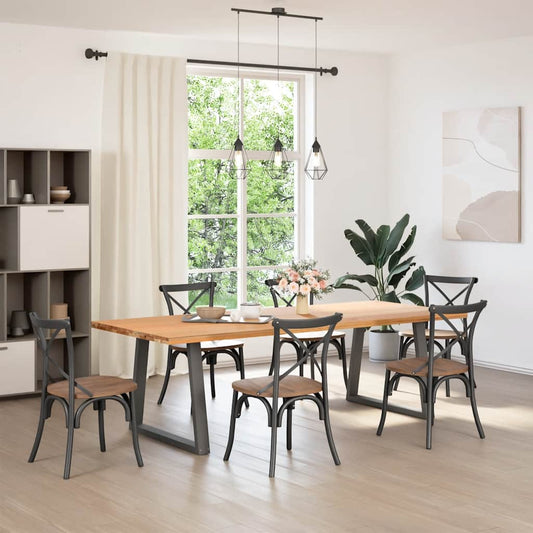Dining Table Legs V-Shape 2 pcs Anthracite 70x(72-73.3) cm Steel