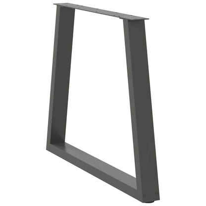 Dining Table Legs V-Shape 2 pcs Anthracite 70x(72-73.3) cm Steel
