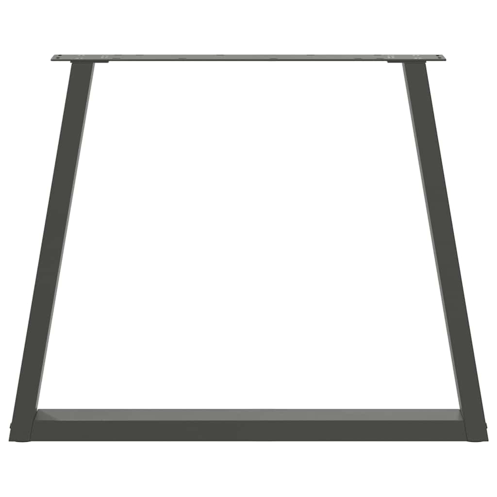 Dining Table Legs V-Shape 2 pcs Anthracite 70x(72-73.3) cm Steel