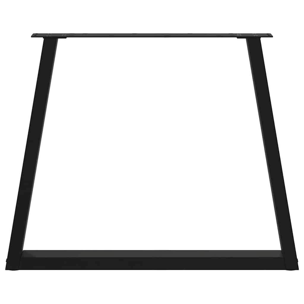 Dining Table Legs V-Shape 2 pcs Black 80x(72-73.3) cm Steel