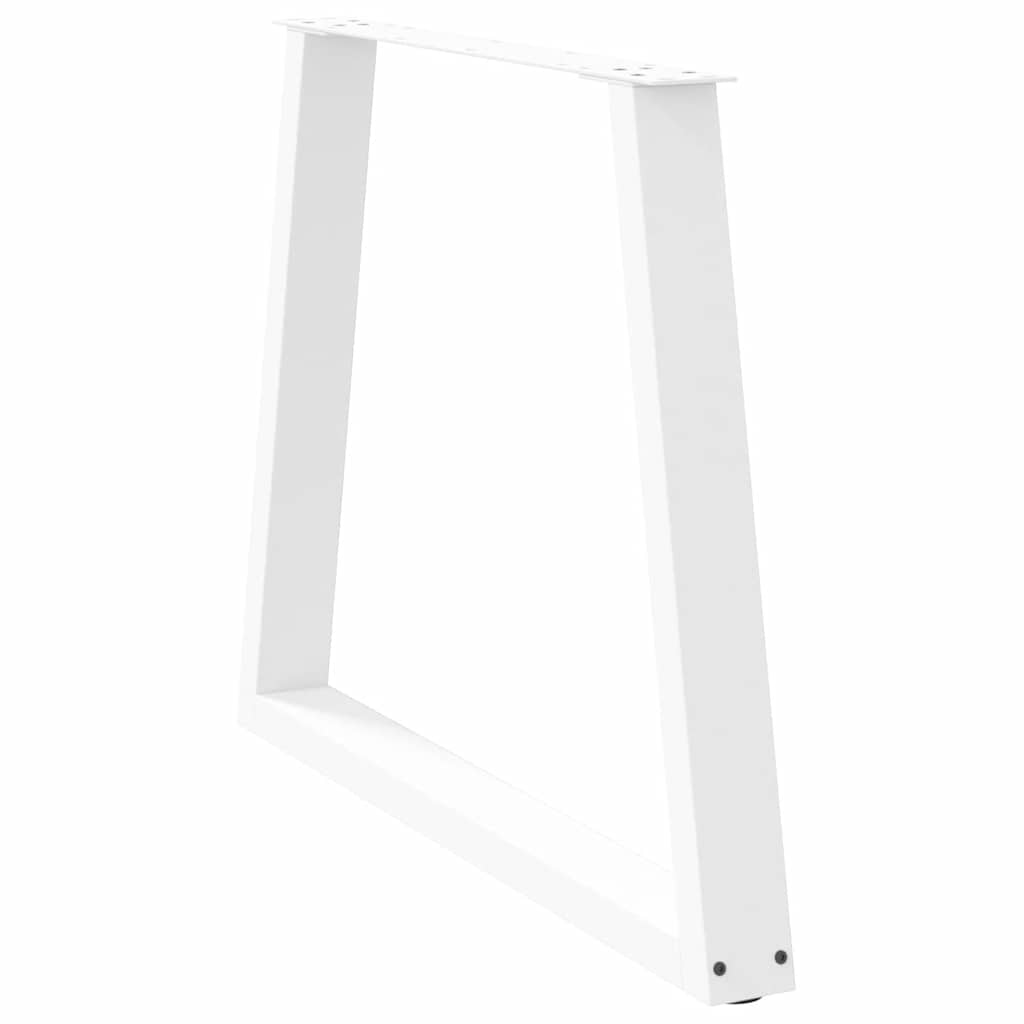 Dining Table Legs V-Shape 2 pcs White 80x(72-73.3) cm Steel
