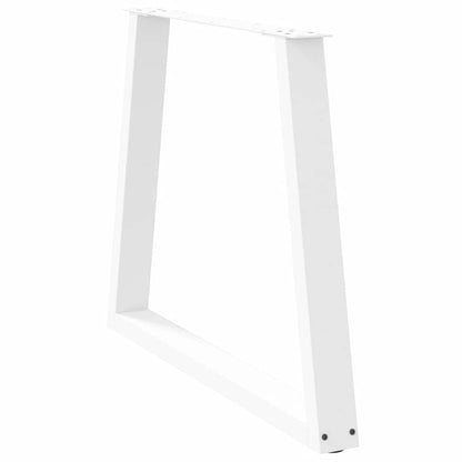 Dining Table Legs V-Shape 2 pcs White 80x(72-73.3) cm Steel