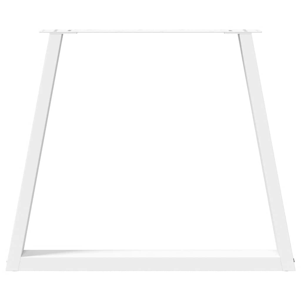Dining Table Legs V-Shape 2 pcs White 80x(72-73.3) cm Steel