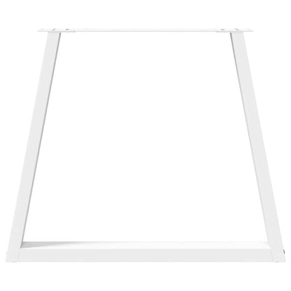 Dining Table Legs V-Shape 2 pcs White 80x(72-73.3) cm Steel