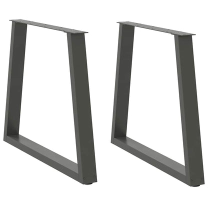 Dining Table Legs V-Shape 2 pcs Anthracite 80x(72-73.3) cm Steel