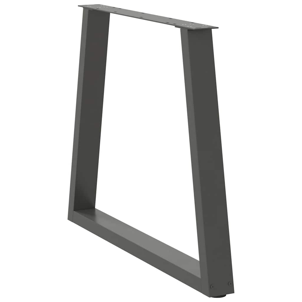 Dining Table Legs V-Shape 2 pcs Anthracite 80x(72-73.3) cm Steel