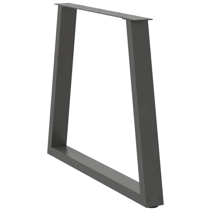 Dining Table Legs V-Shape 2 pcs Anthracite 80x(72-73.3) cm Steel