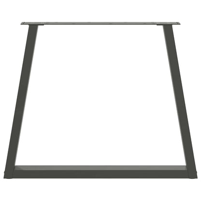 Dining Table Legs V-Shape 2 pcs Anthracite 80x(72-73.3) cm Steel