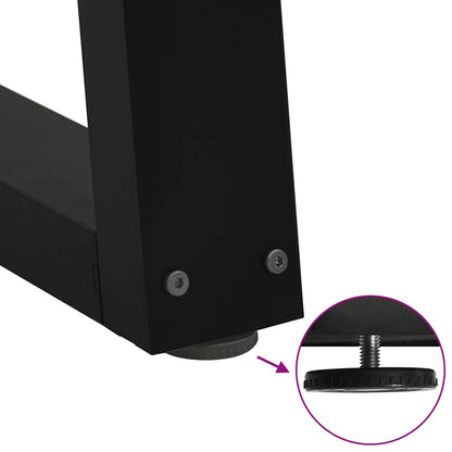 Dining Table Legs V-Shape 2 pcs Black 90x(72-73.3) cm Steel