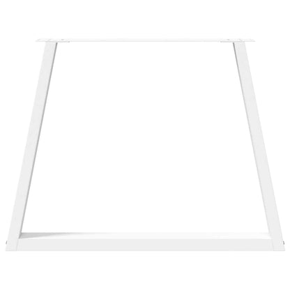 Dining Table Legs V-Shape 2 pcs White 90x(72-73.3) cm Steel