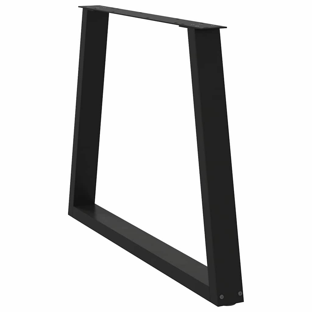 Dining Table Legs V-Shape 2 pcs Black 100x(72-73.3) cm Steel