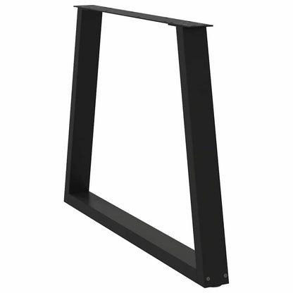 Dining Table Legs V-Shape 2 pcs Black 100x(72-73.3) cm Steel