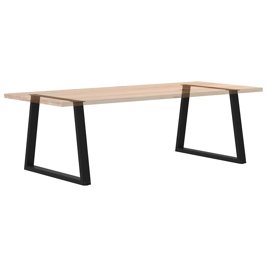 Dining Table Legs V-Shape 2 pcs Black 100x(72-73.3) cm Steel