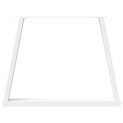Dining Table Legs V-Shape 2 pcs White 100x(72-73.3) cm Steel
