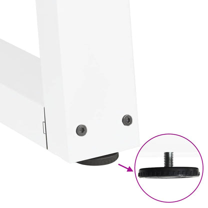 Dining Table Legs V-Shape 2 pcs White 100x(72-73.3) cm Steel