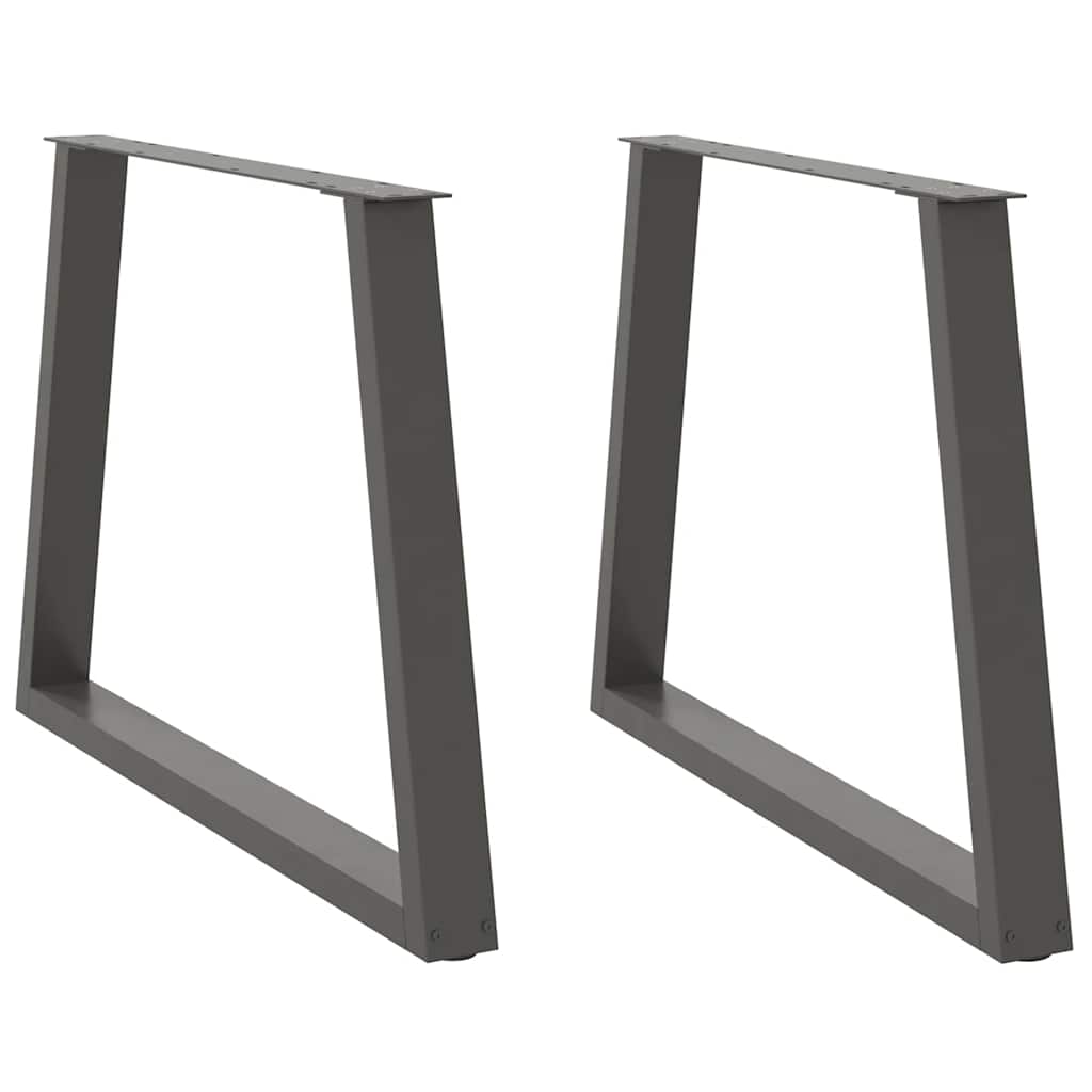 Dining Table Legs V-Shape 2 pcs Anthracite 100x(72-73.3) cm Steel