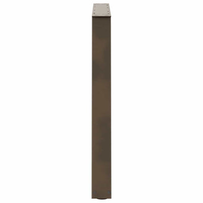 Dining Table Legs V-Shape 2 pcs Natural Steel 100x(72-73.3) cm Steel