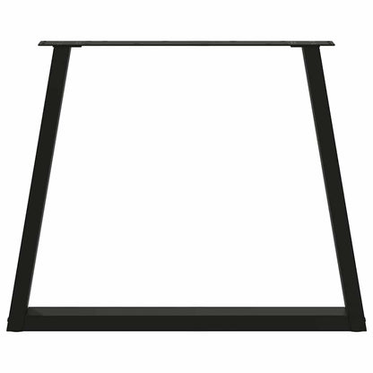 Dining Table Legs V-Shape 3 pcs Black 70x(72-73.3) cm Steel