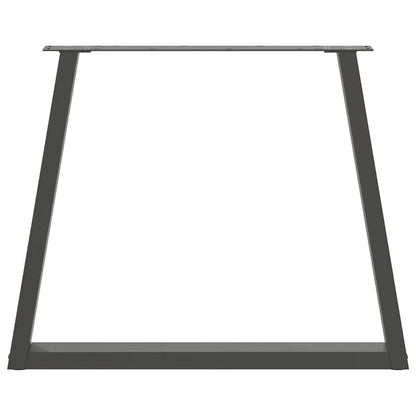 Dining Table Legs V-Shape 3 pcs Anthracite 70x(72-73.3) cm Steel