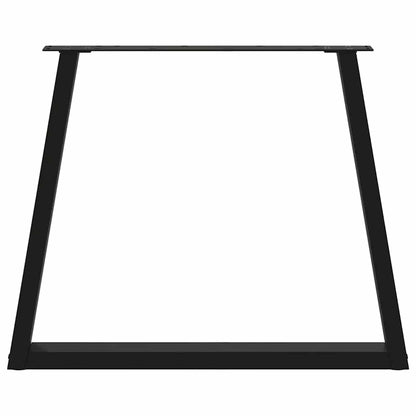 Dining Table Legs V-Shape 3 pcs Black 80x(72-73.3) cm Steel