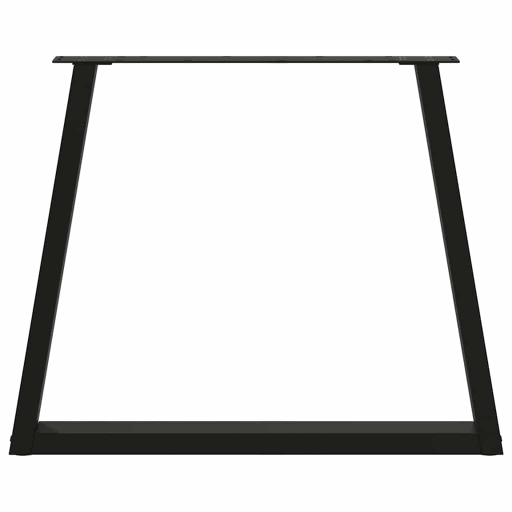 Dining Table Legs V-Shape 3 pcs Black 80x(72-73.3) cm Steel