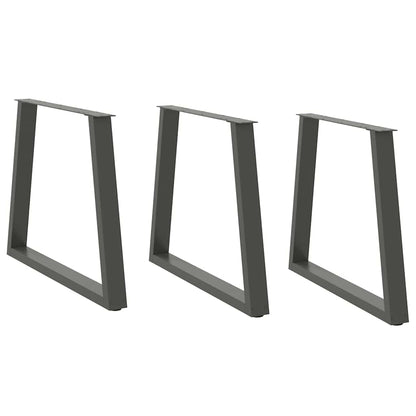 Dining Table Legs V-Shape 3 pcs Anthracite 80x(72-73.3) cm Steel