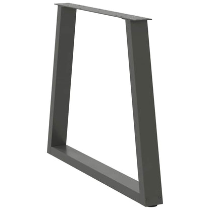 Dining Table Legs V-Shape 3 pcs Anthracite 80x(72-73.3) cm Steel
