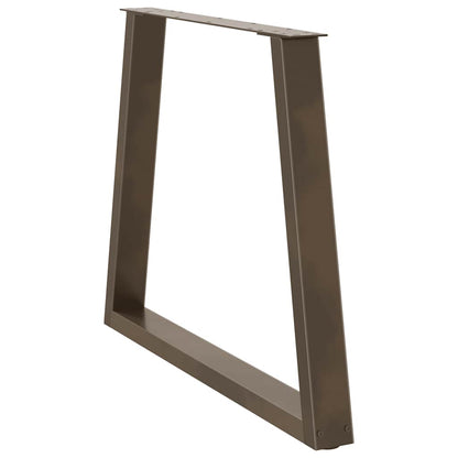 Dining Table Legs V-Shape 3 pcs Natural Steel 80x(72-73.3) cm Steel