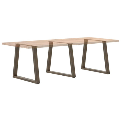 Dining Table Legs V-Shape 3 pcs Natural Steel 80x(72-73.3) cm Steel