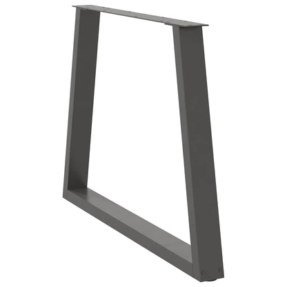 Dining Table Legs V-Shape 3 pcs Anthracite 90x(72-73.3) cm Steel