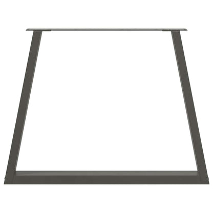 Dining Table Legs V-Shape 3 pcs Anthracite 90x(72-73.3) cm Steel