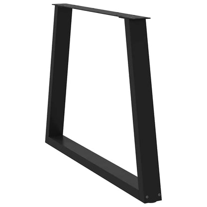 Dining Table Legs V-Shape 3 pcs Black 100x(72-73.3) cm Steel