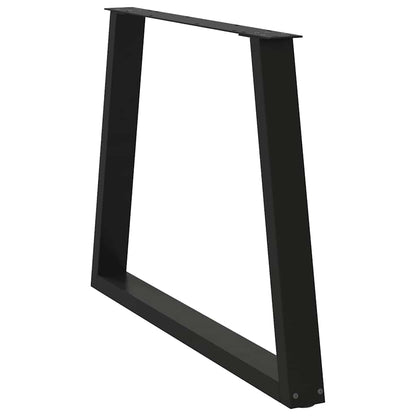 Dining Table Legs V-Shape 3 pcs Black 100x(72-73.3) cm Steel