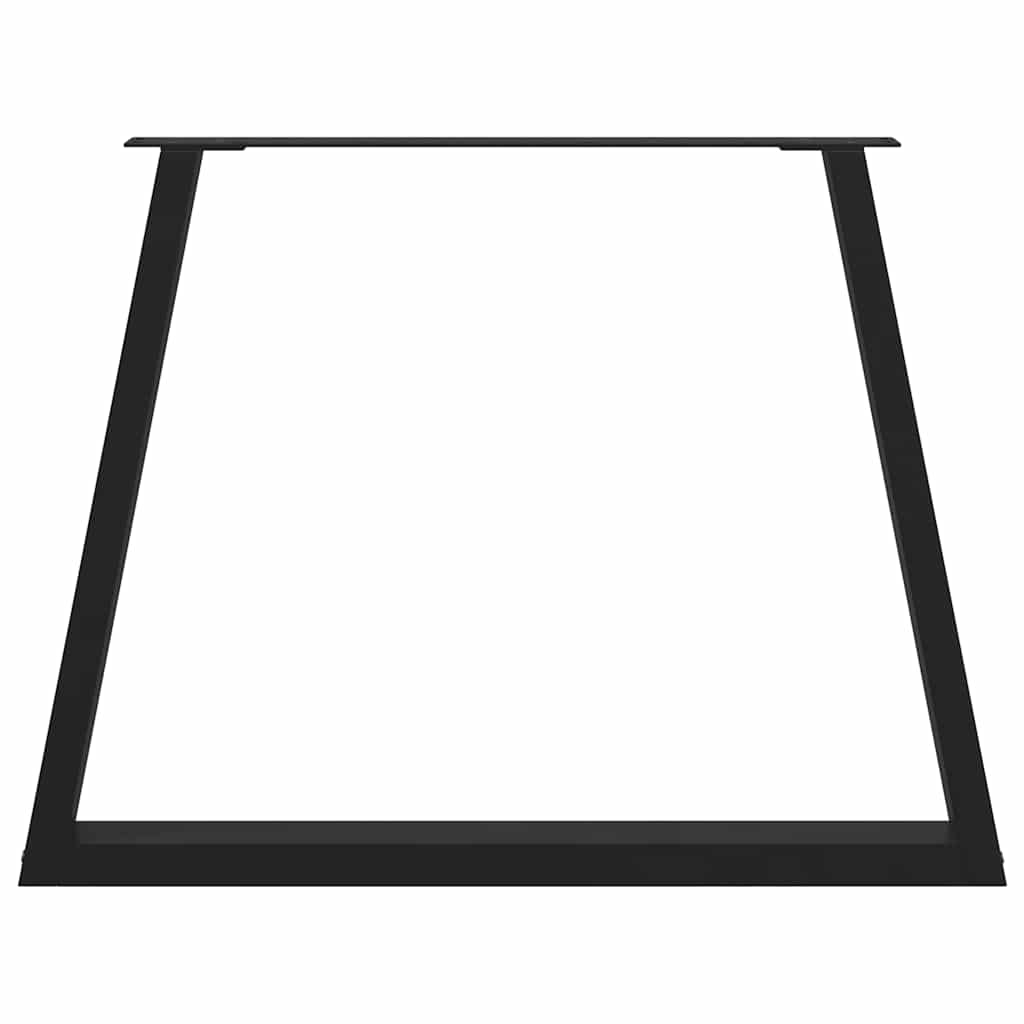 Dining Table Legs V-Shape 3 pcs Black 100x(72-73.3) cm Steel