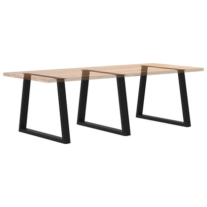 Dining Table Legs V-Shape 3 pcs Black 100x(72-73.3) cm Steel