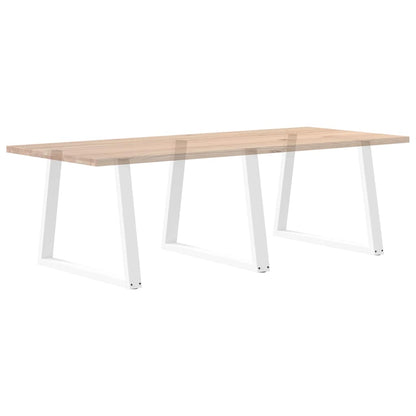 Dining Table Legs V-Shape 3 pcs White 100x(72-73.3) cm Steel