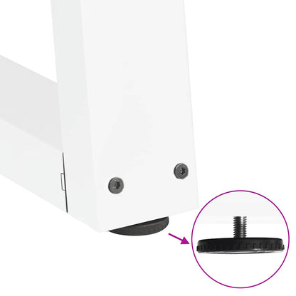 Dining Table Legs V-Shape 3 pcs White 100x(72-73.3) cm Steel