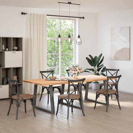 Dining Table Legs V-Shape 3 pcs Anthracite 100x(72-73.3) cm Steel