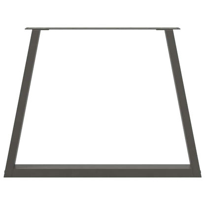 Dining Table Legs V-Shape 3 pcs Anthracite 100x(72-73.3) cm Steel
