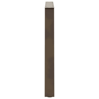 Dining Table Legs V-Shape 3 pcs Natural Steel 100x(72-73,3) cm Steel