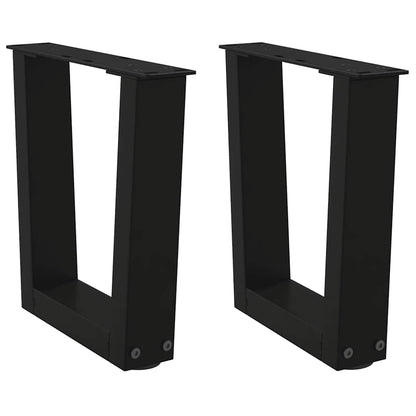 Coffee Table Legs V-Shape 2 pcs Black 30x(30-31.3) cm Steel