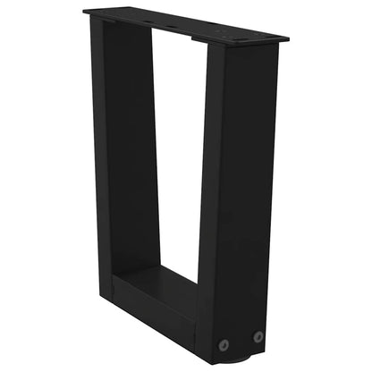 Coffee Table Legs V-Shape 2 pcs Black 30x(30-31.3) cm Steel