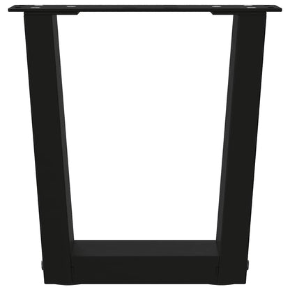 Coffee Table Legs V-Shape 2 pcs Black 30x(30-31.3) cm Steel