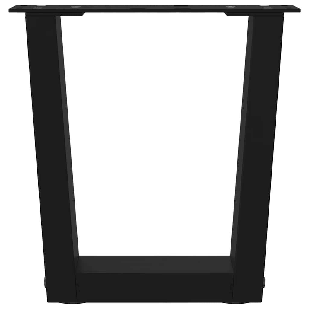 Coffee Table Legs V-Shape 2 pcs Black 30x(30-31.3) cm Steel