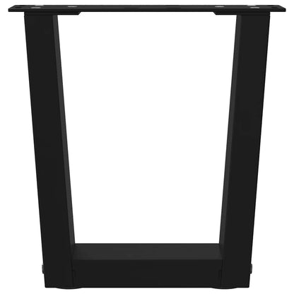 Coffee Table Legs V-Shape 2 pcs Black 30x(30-31.3) cm Steel